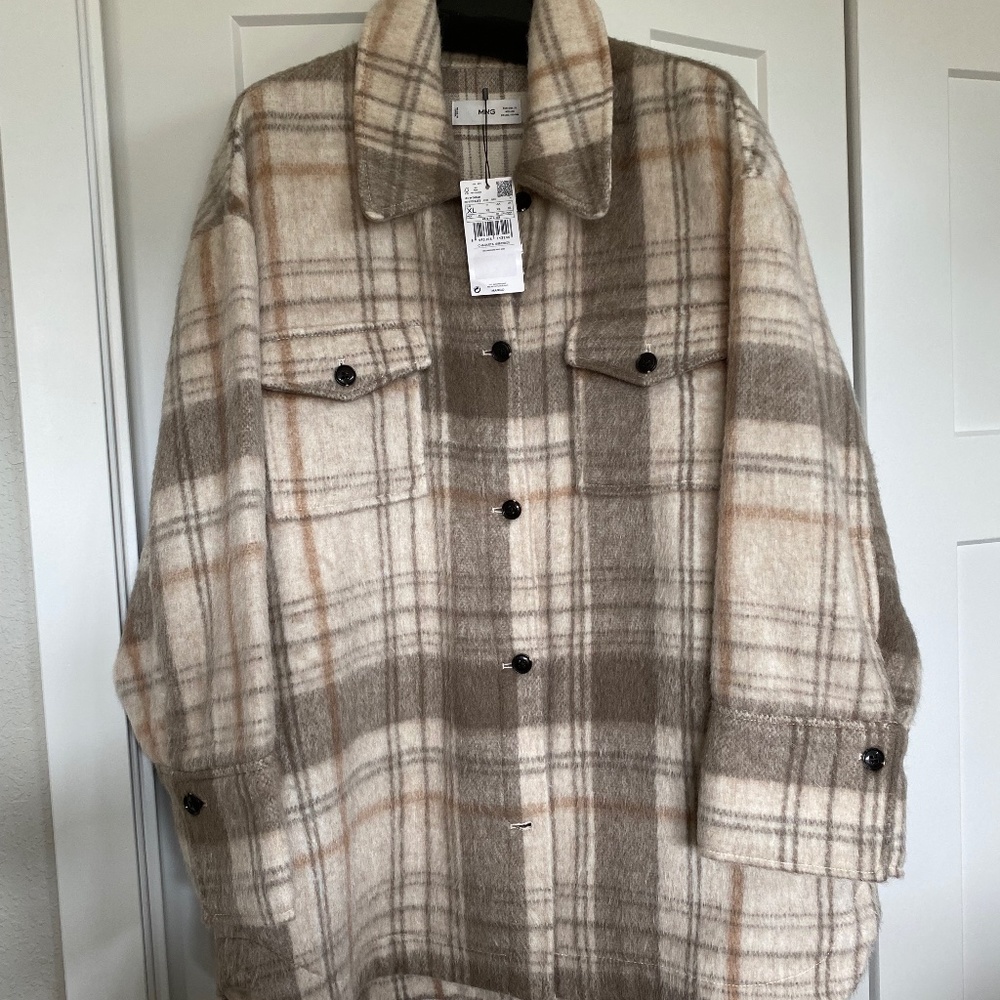 Mango plaid jacket/shacket